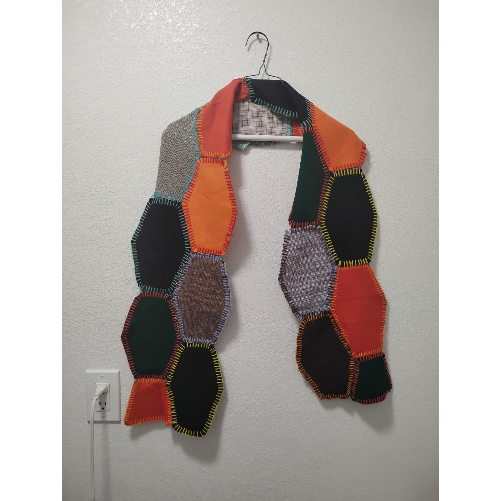 Handmade Scarf With A Hexagonal Patchwork Lucky Brand 65